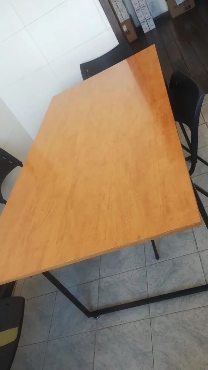 Mesa de Jantar ou Escritório 1,60 x 0,80 m - MDF e Ferro - Foto 3