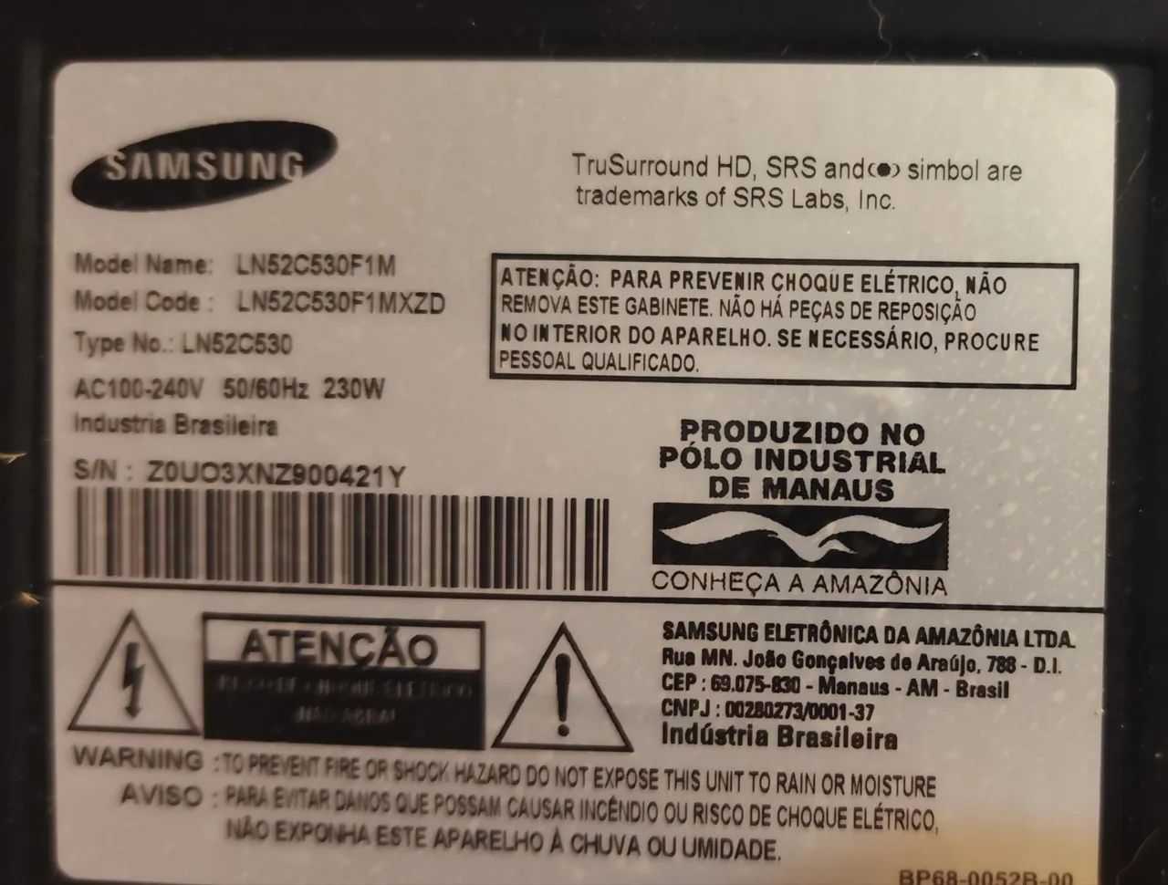 Tv Samsung 52 polegadas - Foto 2