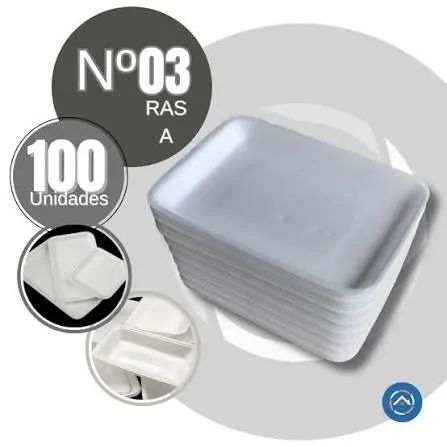 BANDEJA DE ISOPOR N3 C/100