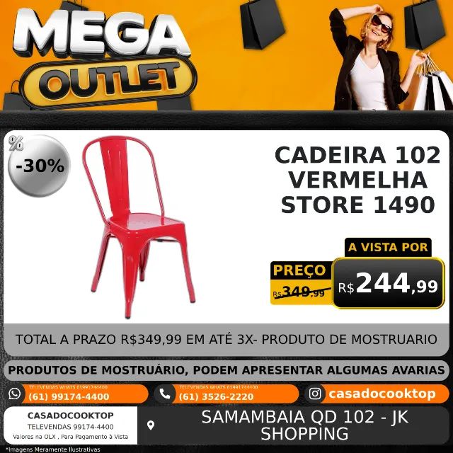 CADEIRA 102 VERMELHA STORE 1490
