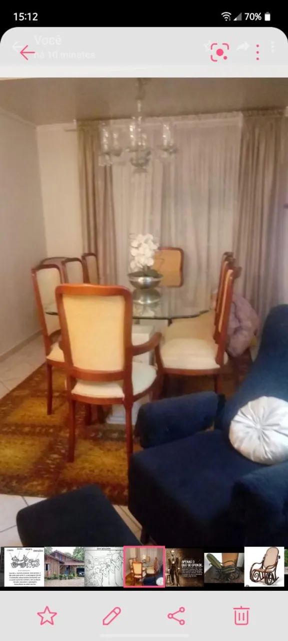 Mesa clássica com 8 cadeiras jantar - Foto 2