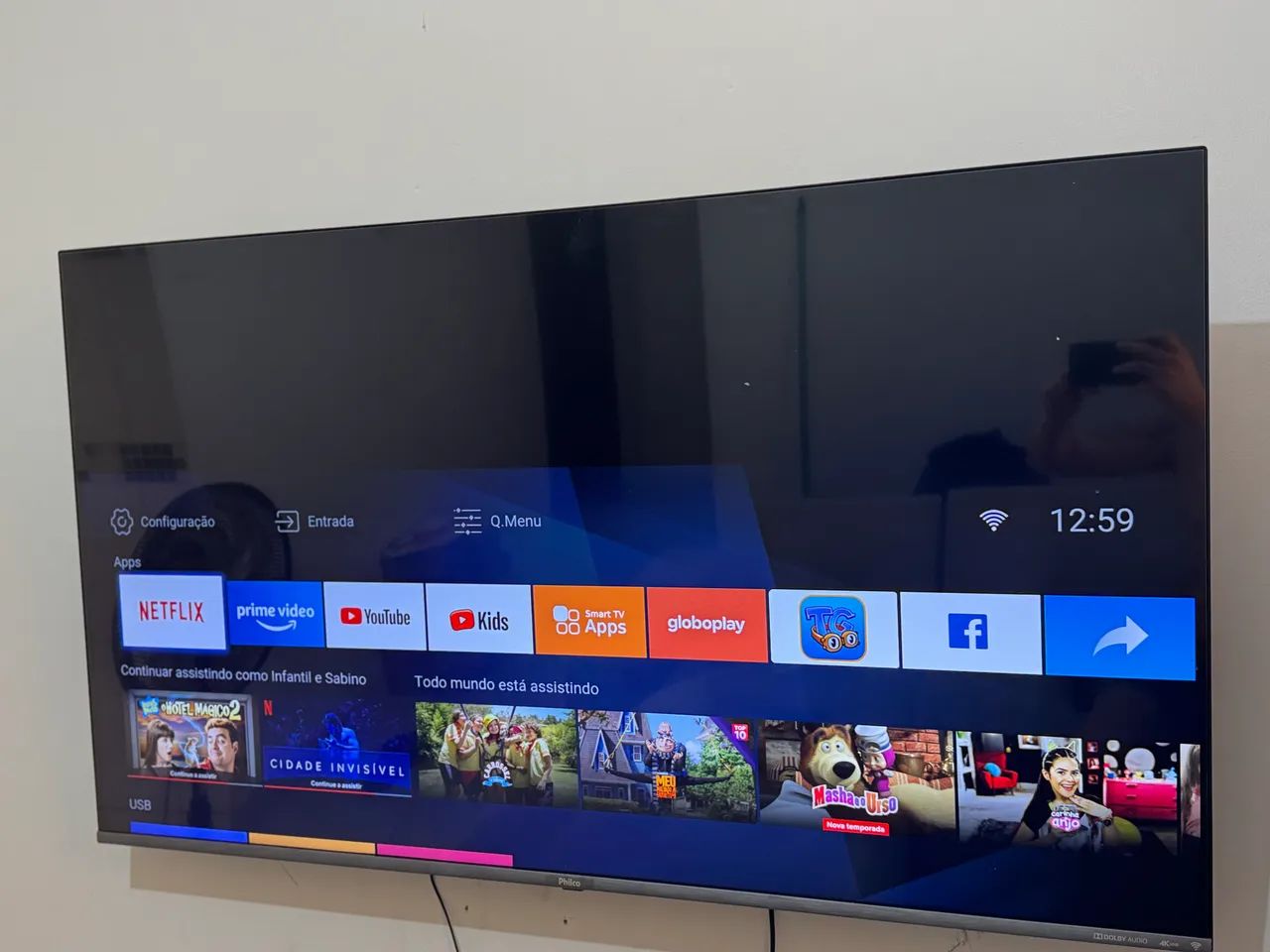 TV SMART 55" PHILCO 4k DOUBLÉ ÁUDIO 