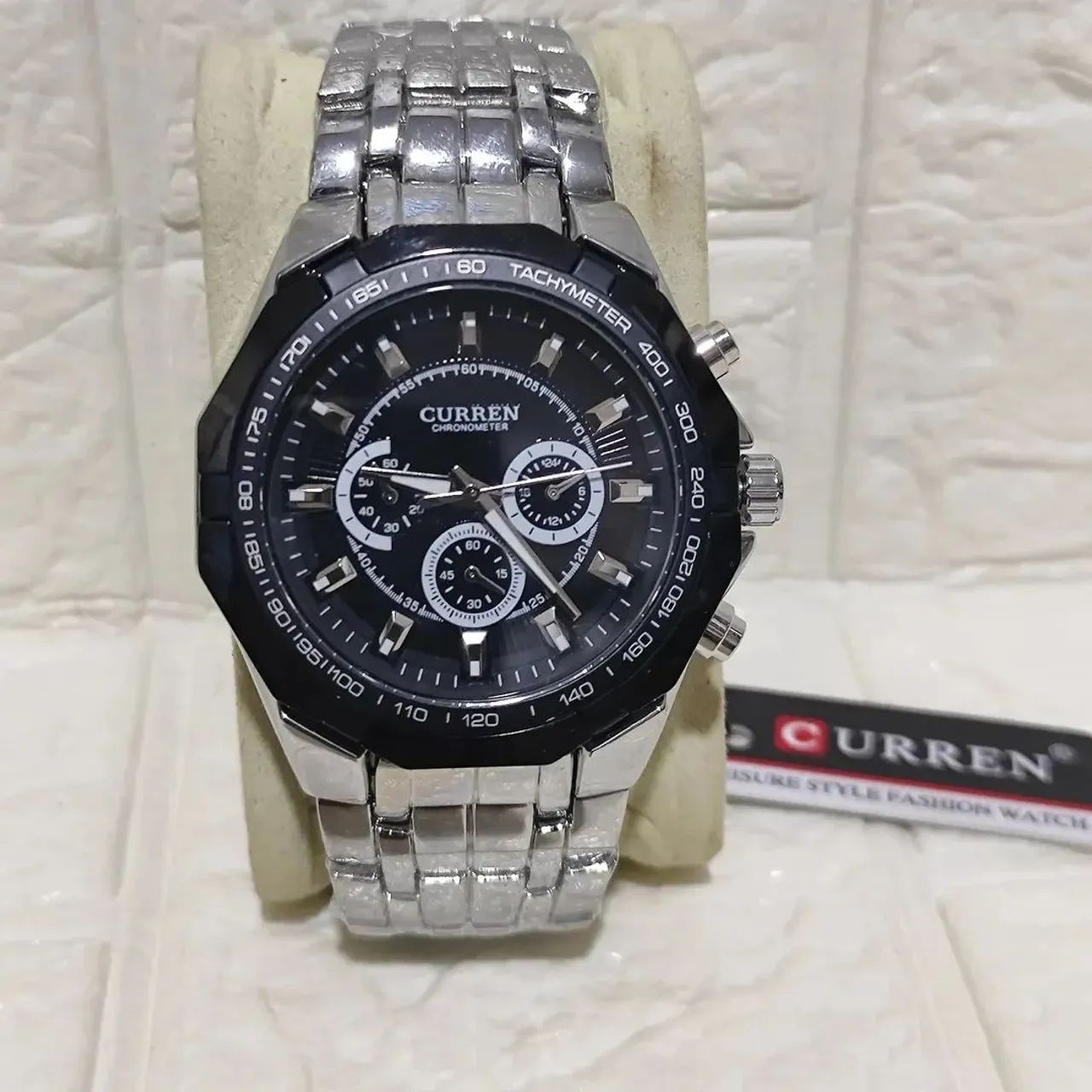 Relógio masculino curren aço inox