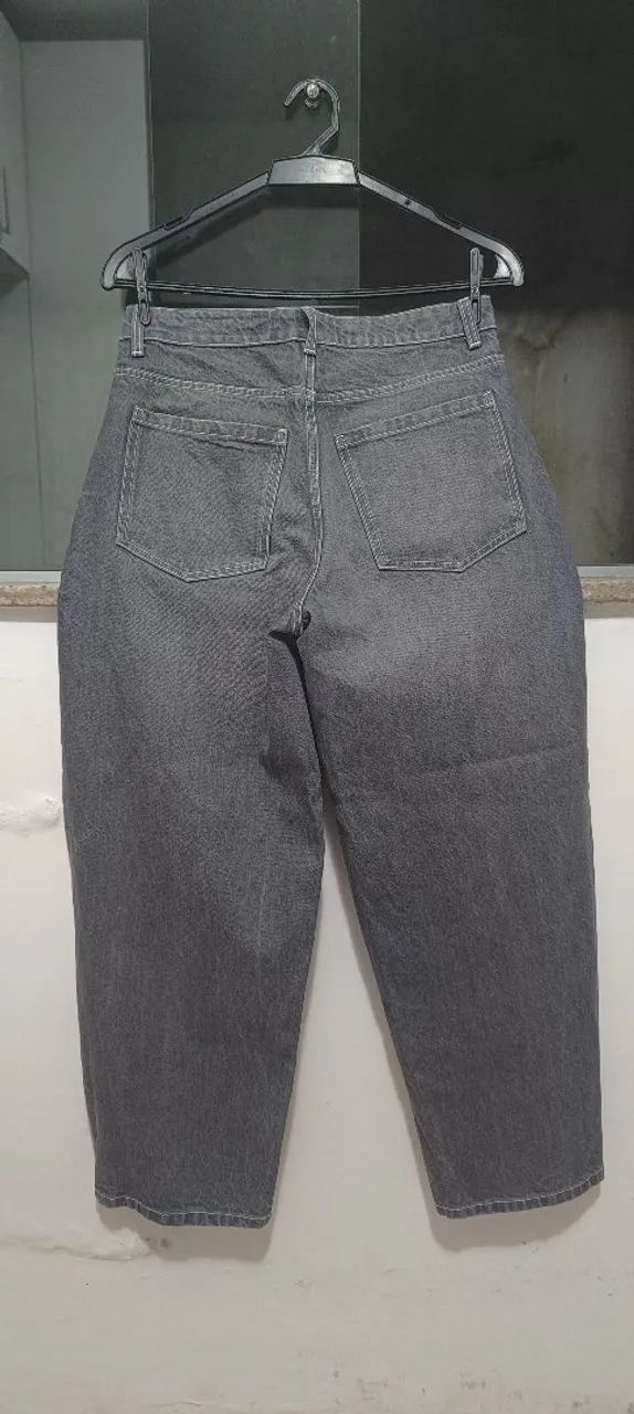 Calça jeans cinza Bershka 38 - Foto 2