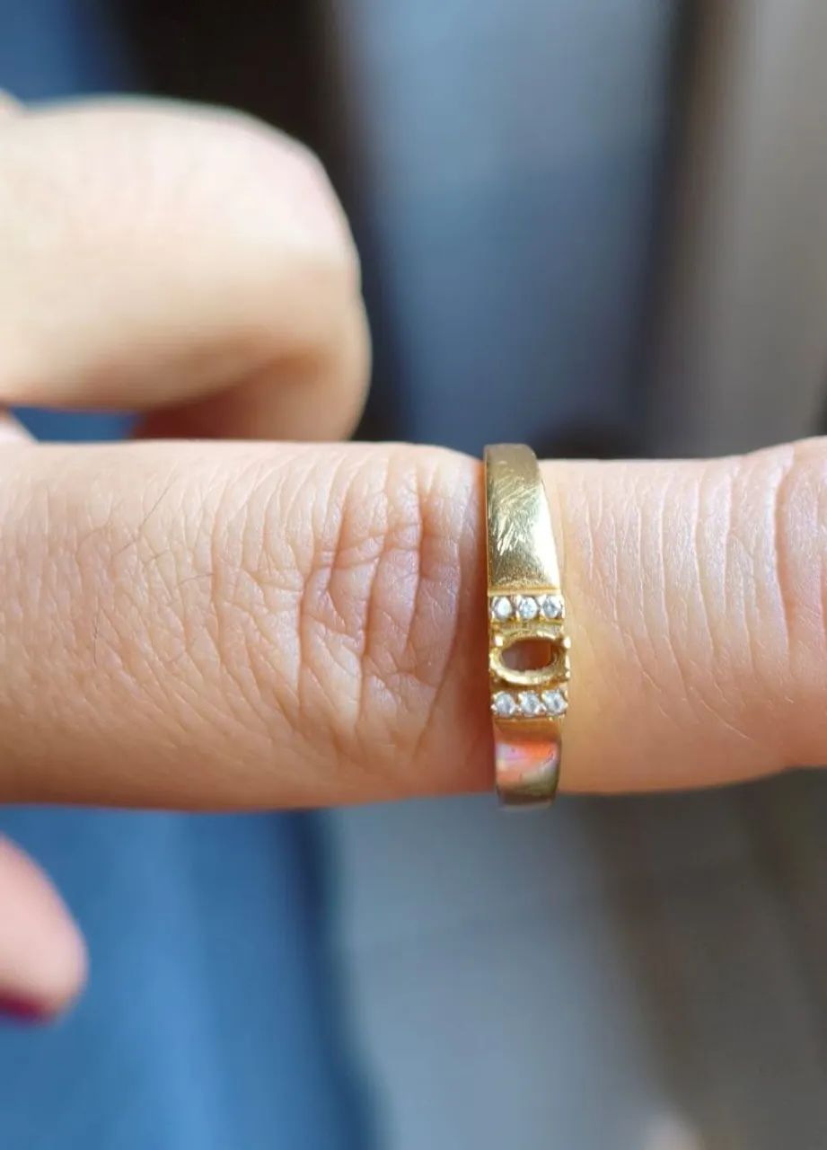 Anel feminino ouro 18k - Foto 2