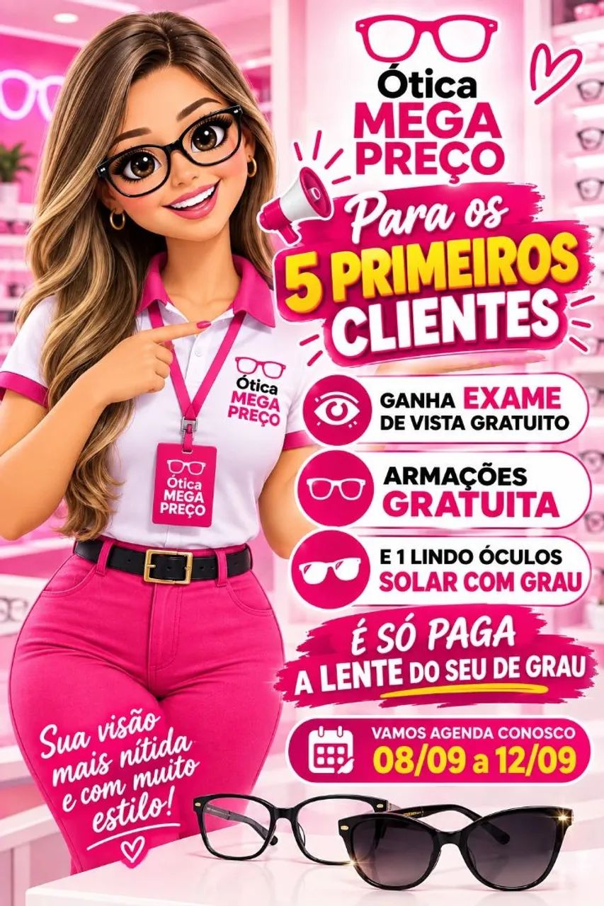 Óculos novos aqui. Menor preço venha conferir.!
