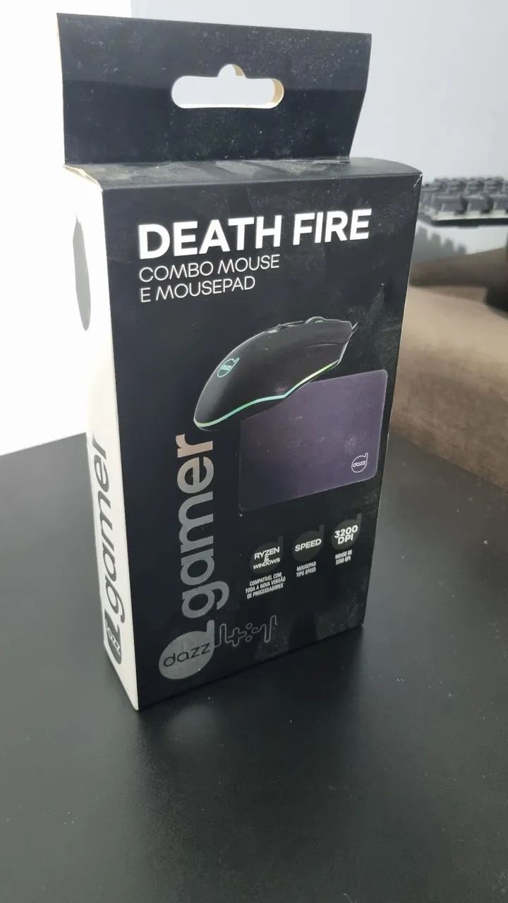 Combo Mouse + Mousepad Gamer Dazz Death Fire
