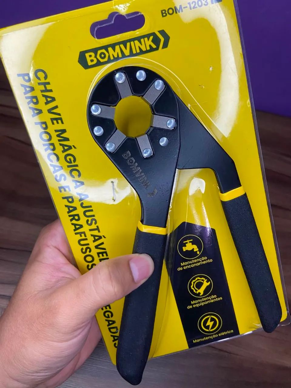 Chave Mágica Ajustável para Porcas e Parafusos 8 Polegadas BOM-1203 BomVink - Foto 3