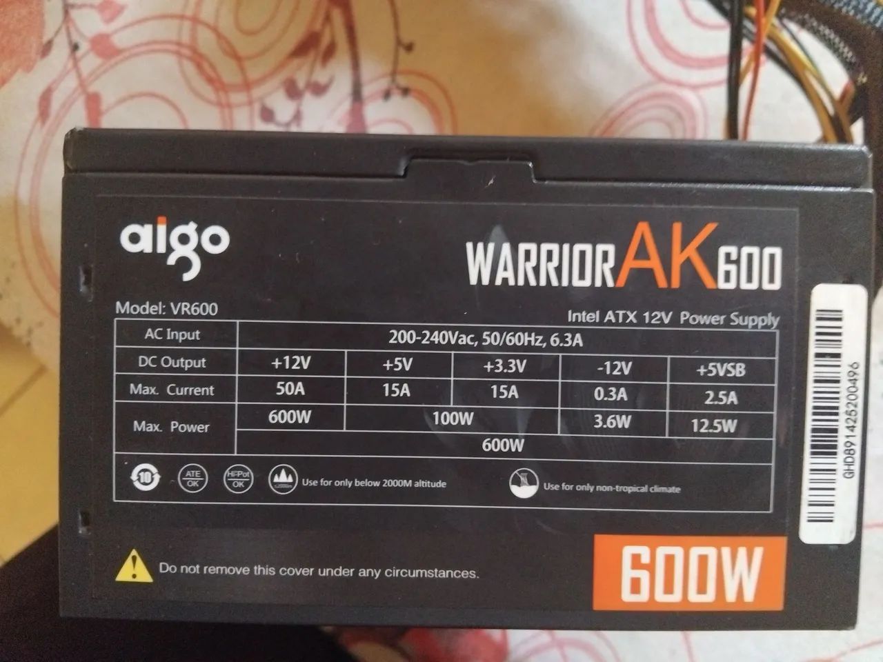 Fonte 600w WarriorAK - Foto 2