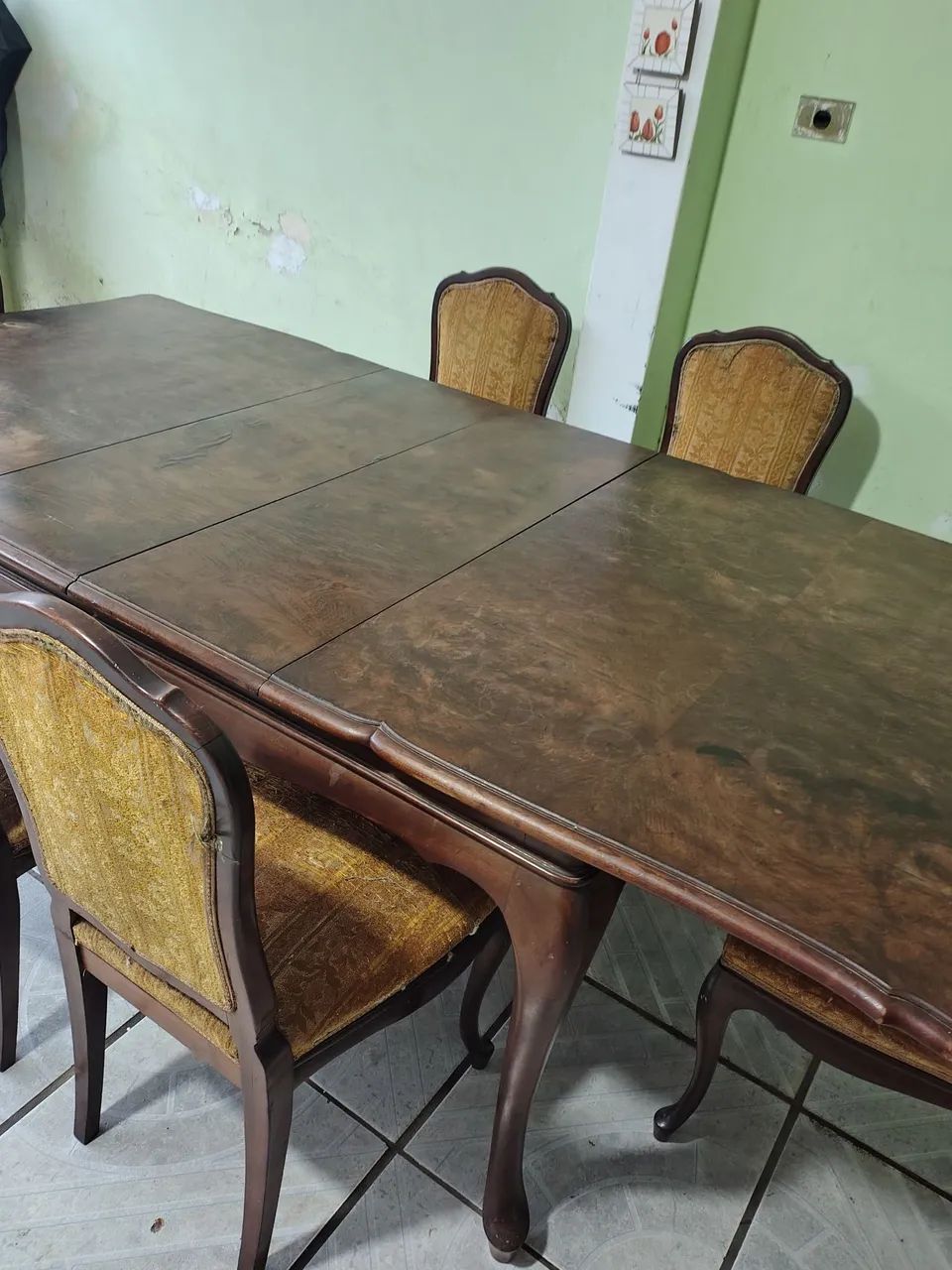 Mesa antiga clássico estilo Luís XV - Foto 4