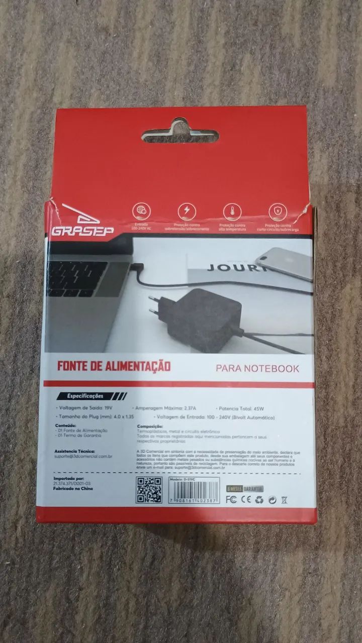 Fonte de alimentação para notebook 