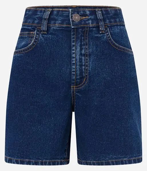 Short jeans azul escuro 