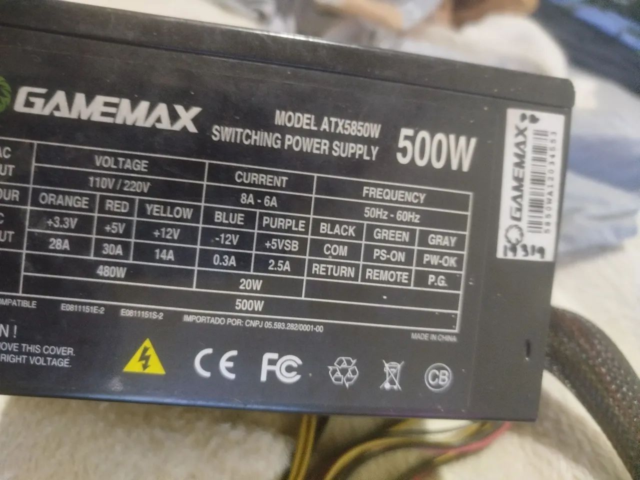 Fonte pc 500 w semi nova  - Foto 4