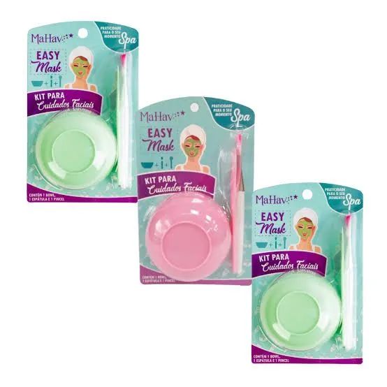 Kit para Cuidados Faciais Pote + Pincel + Espátula - Foto 4