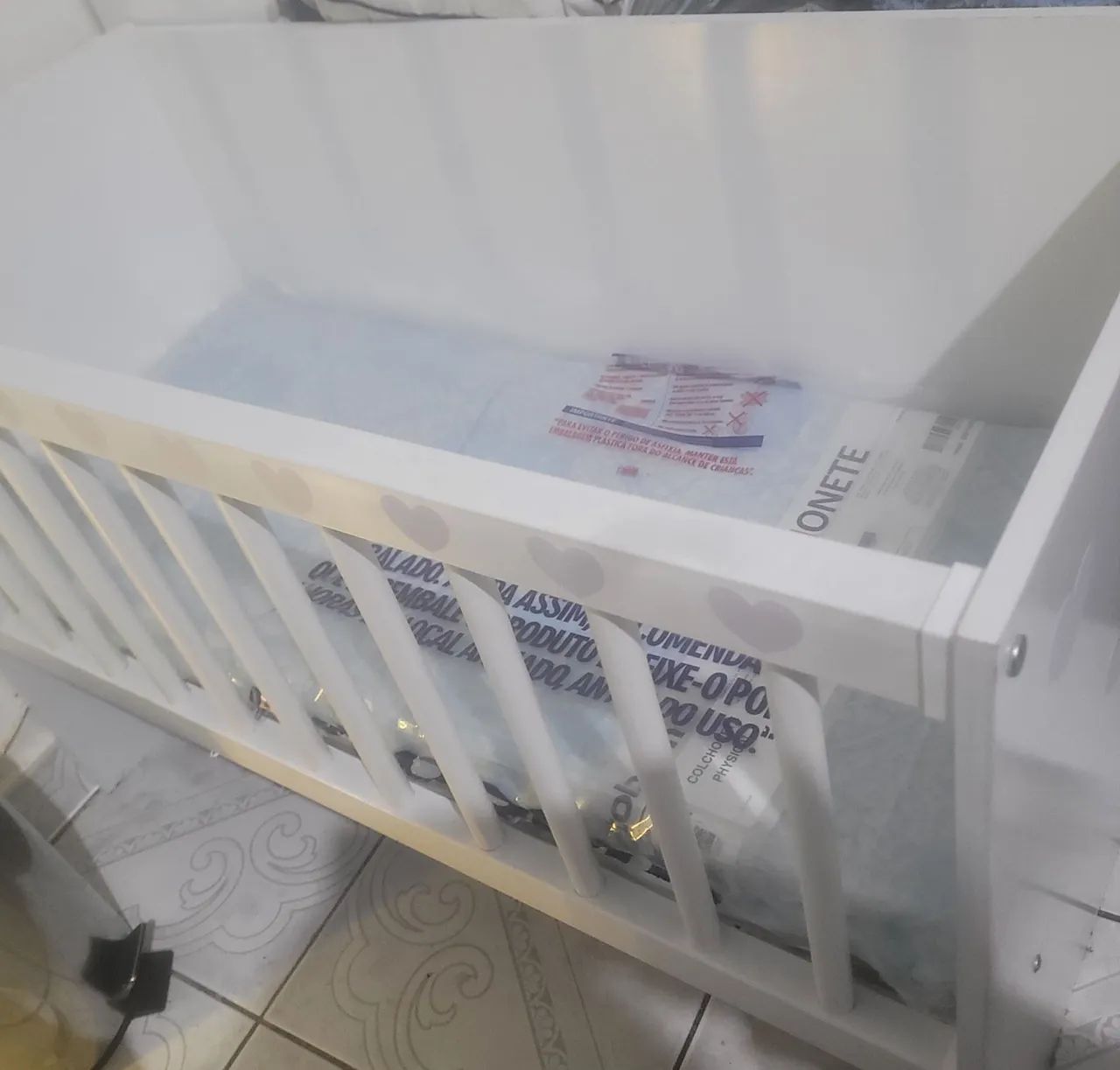 MINI BERÇO COM COLCHÃO ORTOBOM