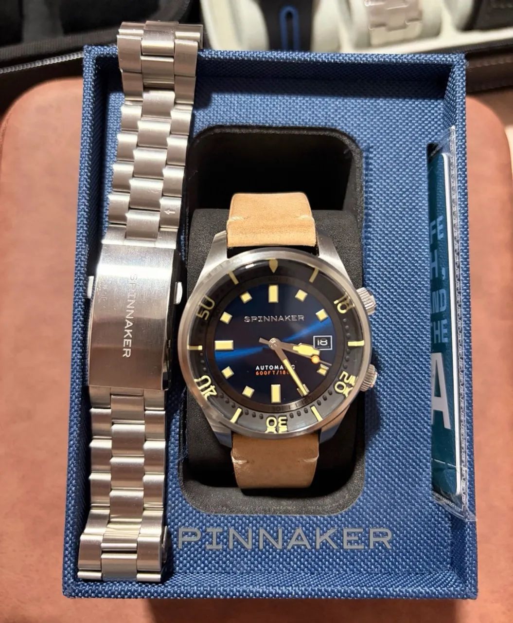 Spinnaker Bradner Automatic Tidal Blue SP-5062-05 ? full set + bracelete original de aço