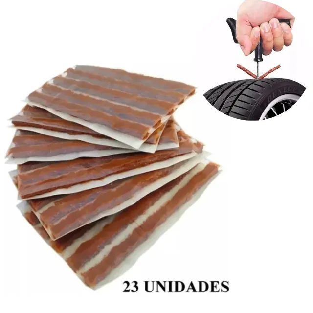 Kit Socorro para Remendo de Pneu Carro Sem Câmara Com Case _ AU32 - Foto 5