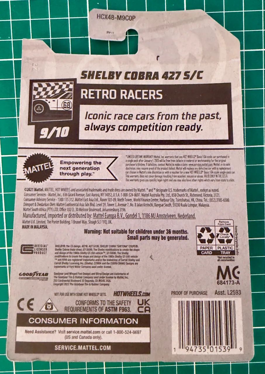 Hot Wheels Shelby Cobra 427 S/C - Foto 3