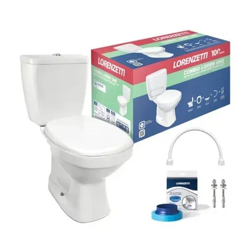 BACIA +CX ACOPLADA+COMPLEMENTOS ONE (LORENZETTI)