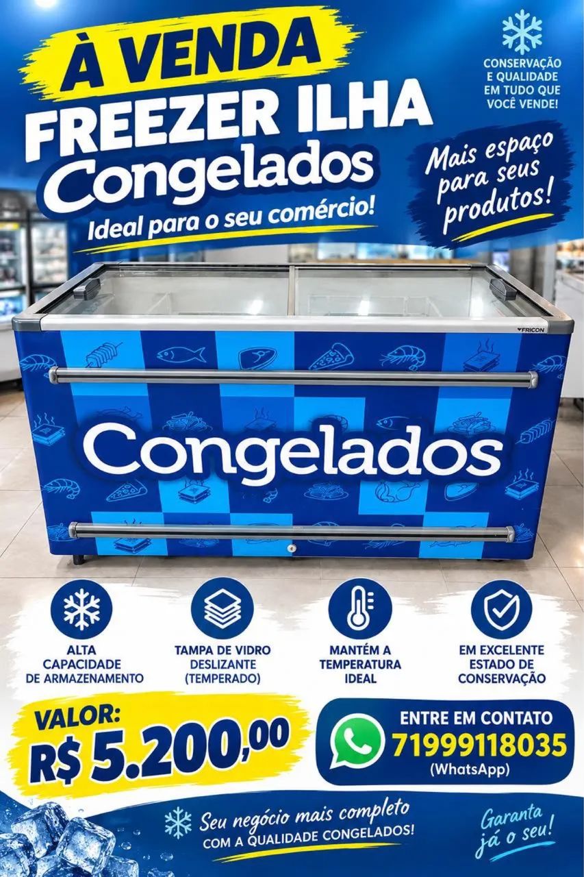 Freezer ilha 