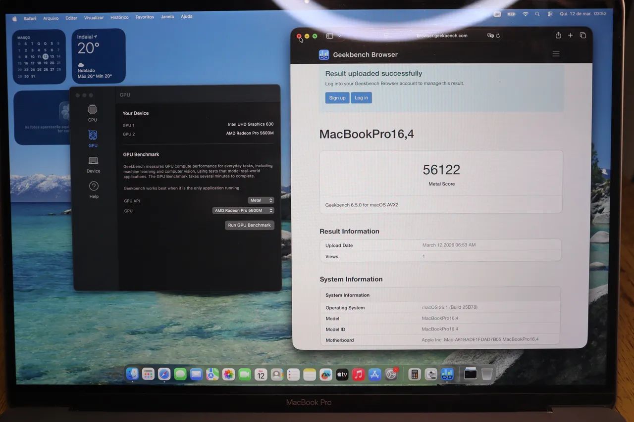 Macbook Pro 16 A2141 8C 40GB (32 ram 8 GPU) 2Tb SSD Radeon Pro 5600M (config máxima) - Foto 4