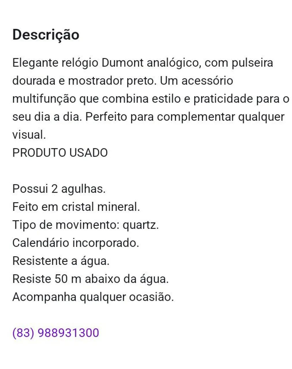 Relógio Dumont  - Foto 4