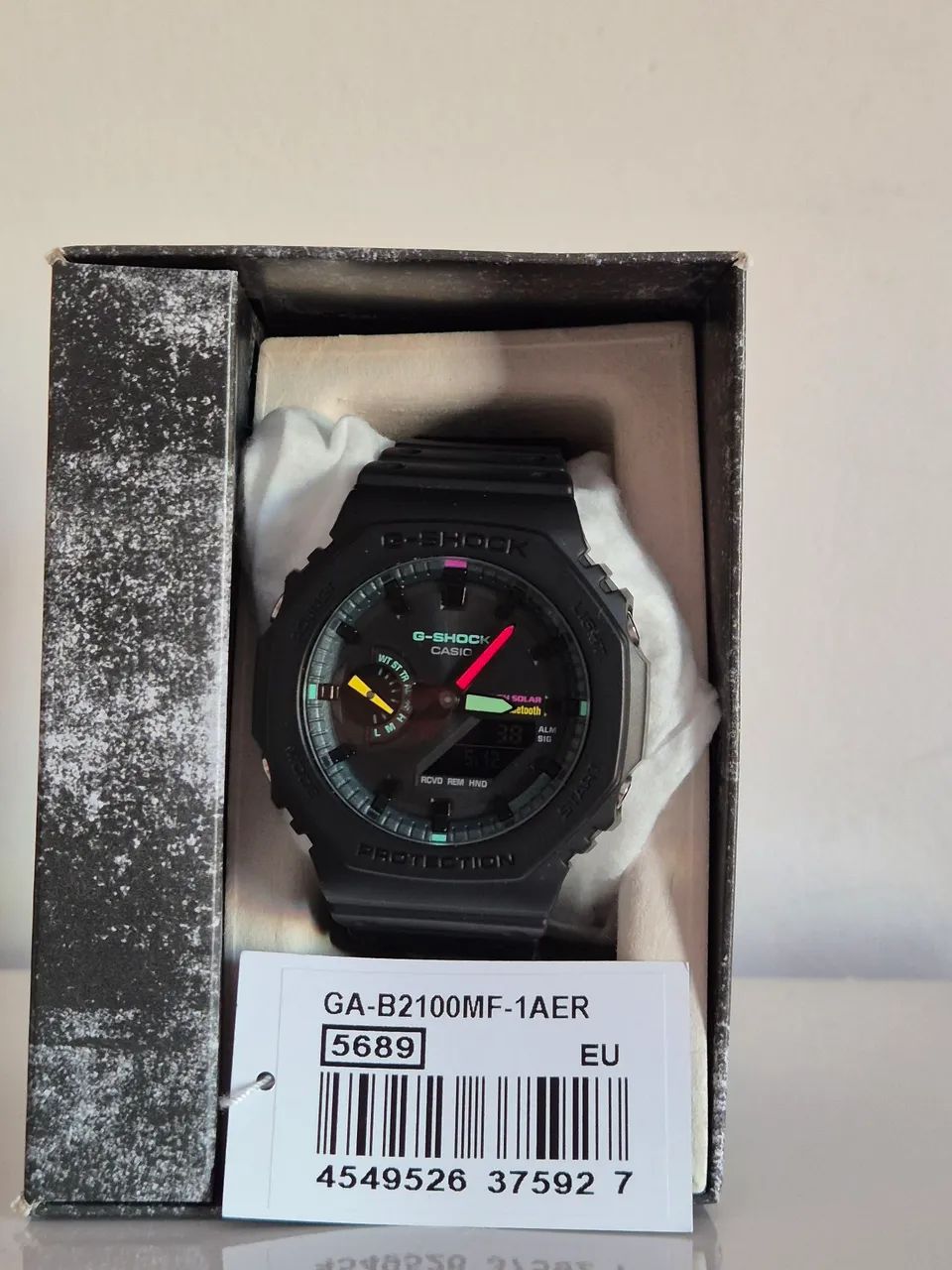 G-Shock GA-B2100MF-1AER Solar Bluetooth Original - Preto Fluorescente
