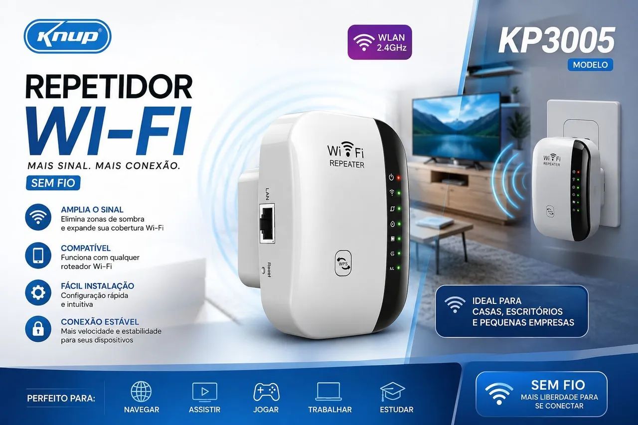 Repetidor de sinal Wi-Fi knup - Foto 2