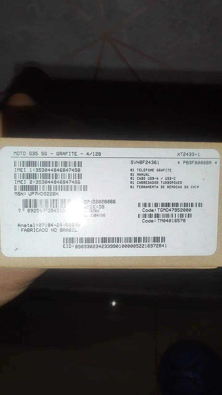 Moto G35 Grafite 