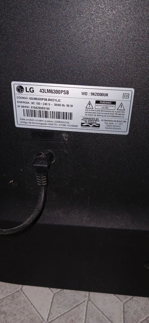 Tv LG 40 polegadas com defeito retirada peças  - Foto 2