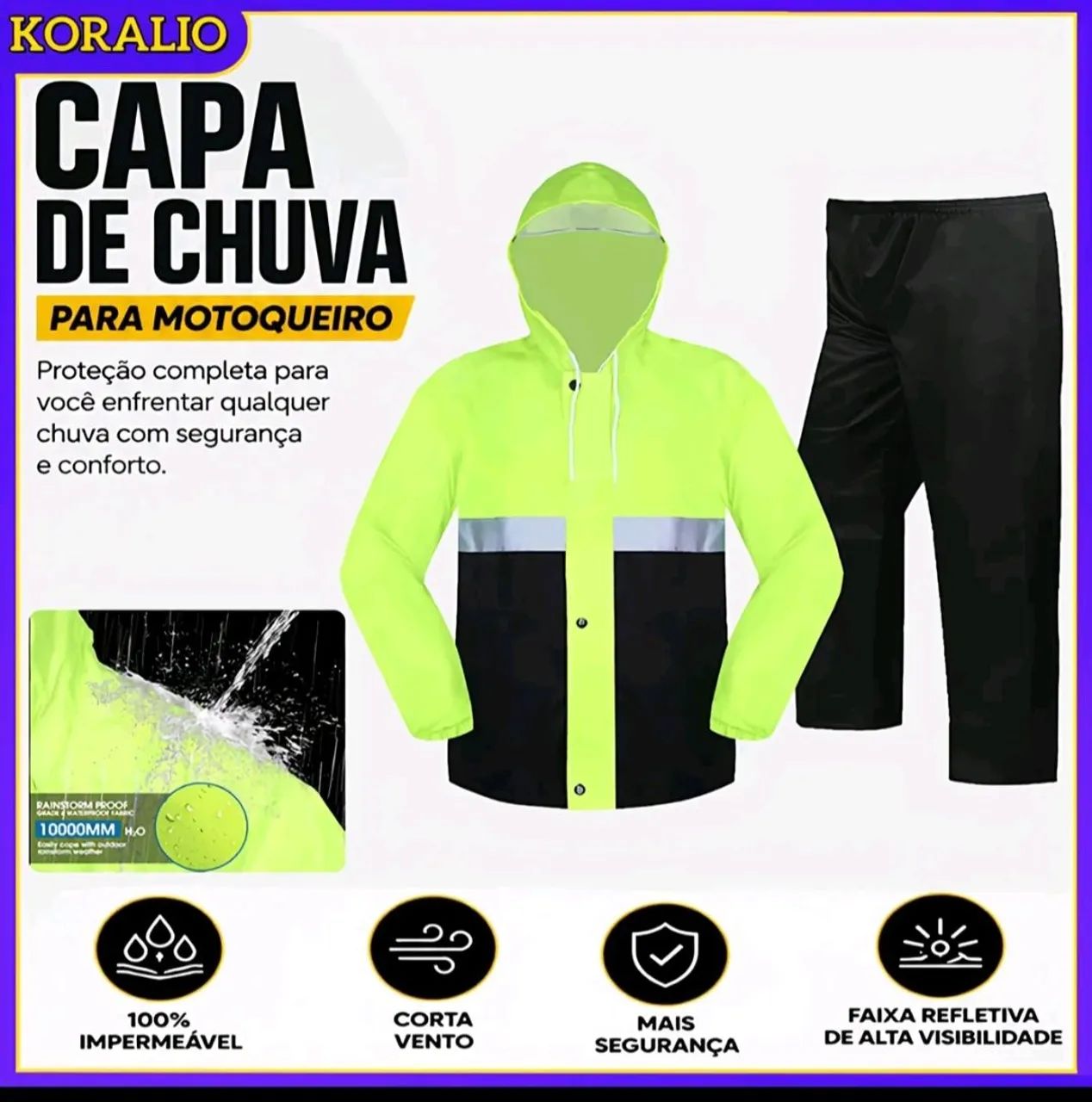 Capa de chuva em Nylon 