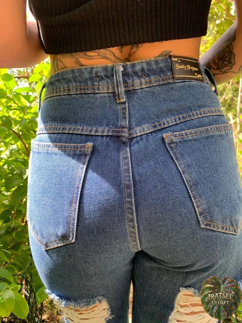 Calça Jeans feminina - Destroyed  - Foto 4