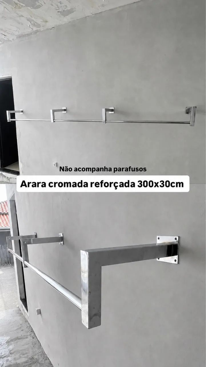 Kit loja completa araras cromadas reforçadas - Foto 4