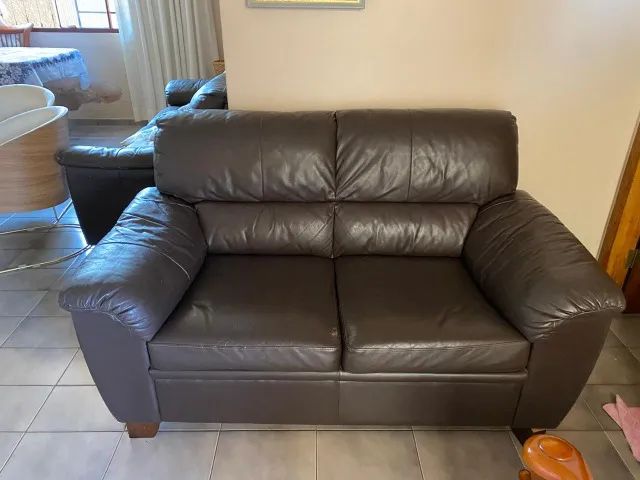 Conjunto de Sofá de 2 e 3 lugares de couro legítimo - Foto 3