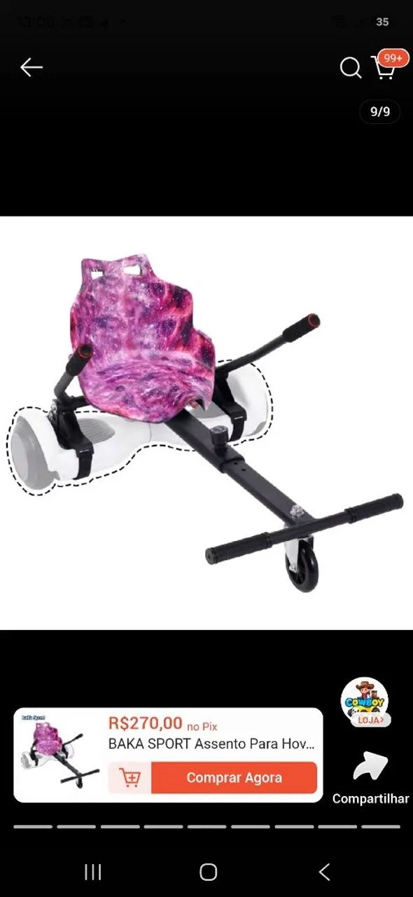 Assento kart pra houverboarde  - Foto 4