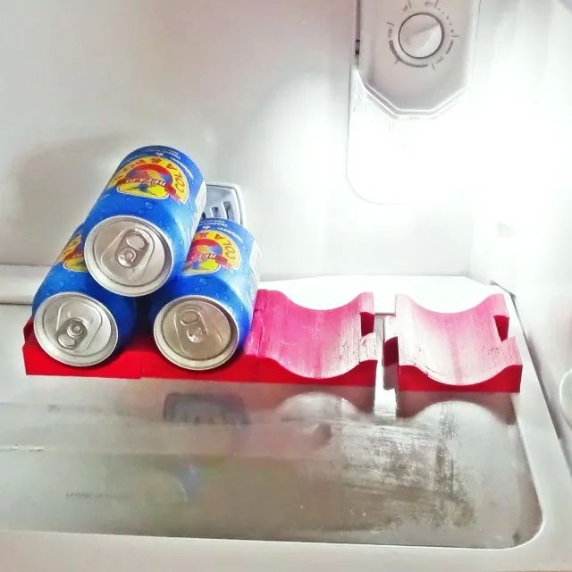 Organizador modular de geladeira para latas e garrafas kit com 4 unidades - Foto 2