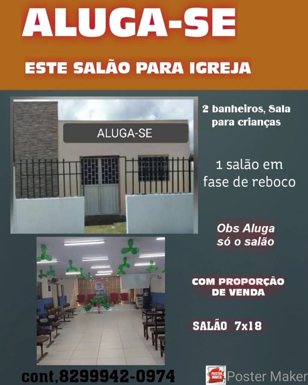 ALUGA-SE E VENDE-SE  ALUGUEL É 1,000
