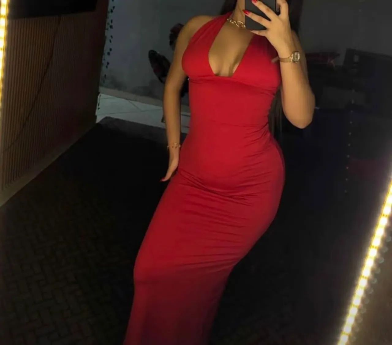 Vestido vermelho longo