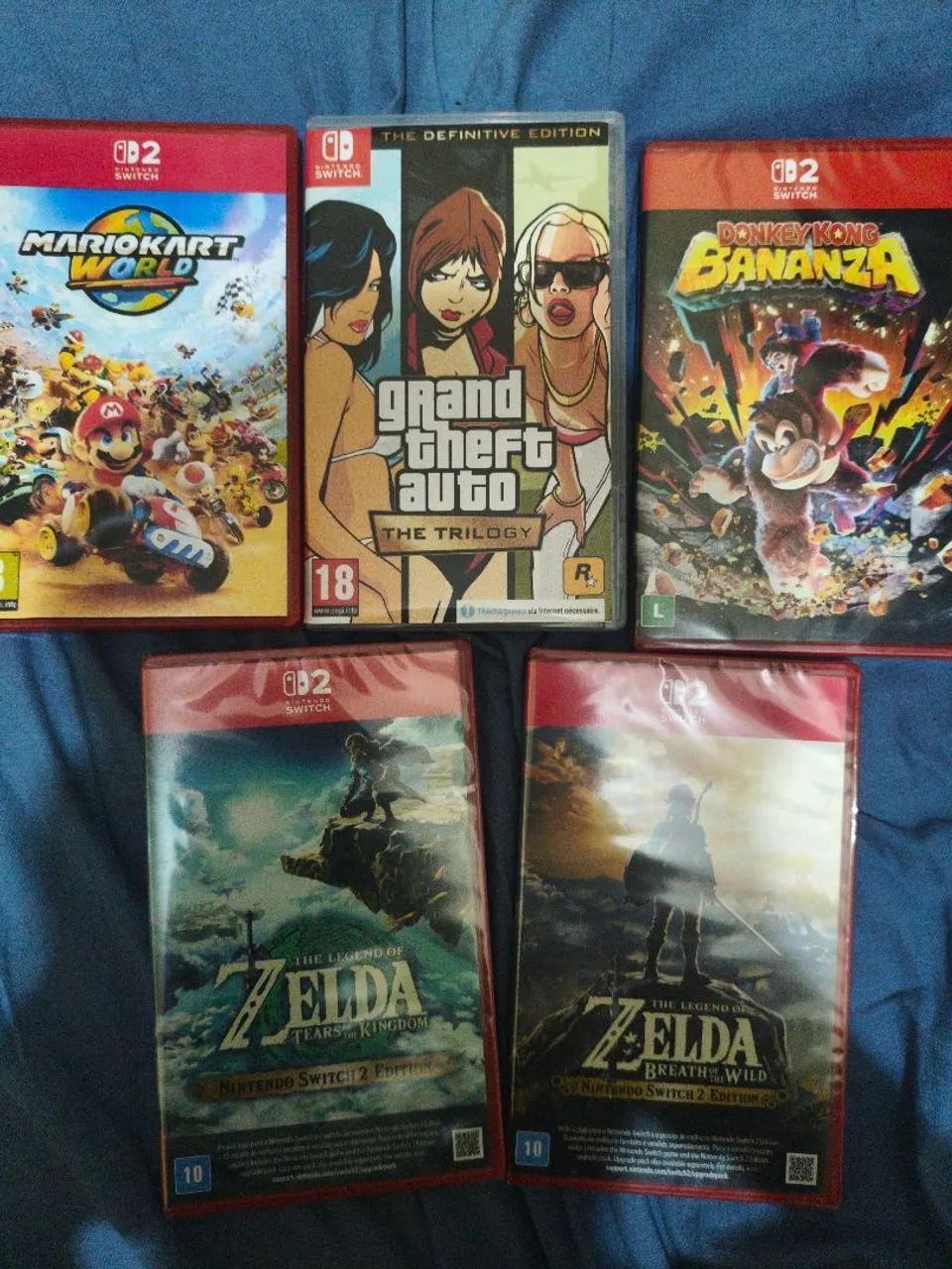 5 jogos de switch 