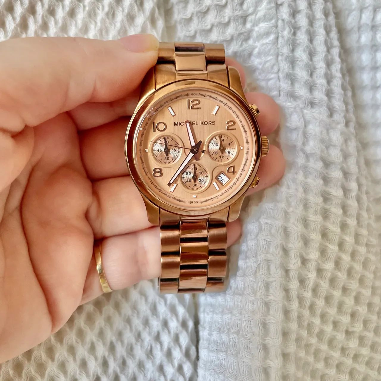 Relógio Michael Kors MK5128 Runway Original - Ouro Rosa