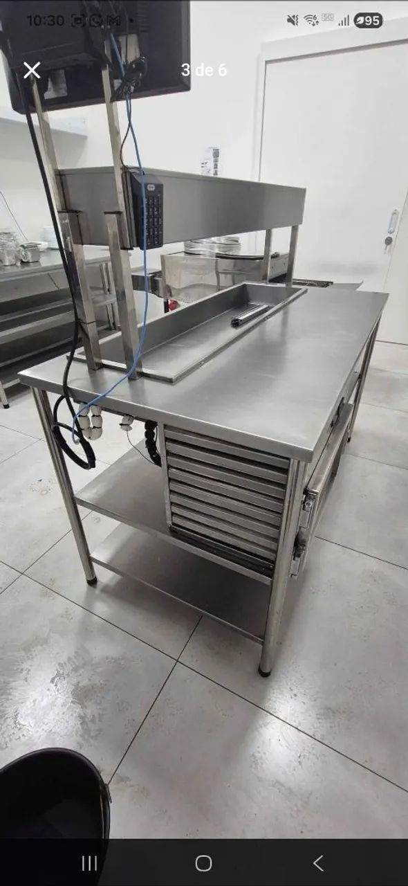 Mesa condimentadora refrigerada dupla  - Foto 3