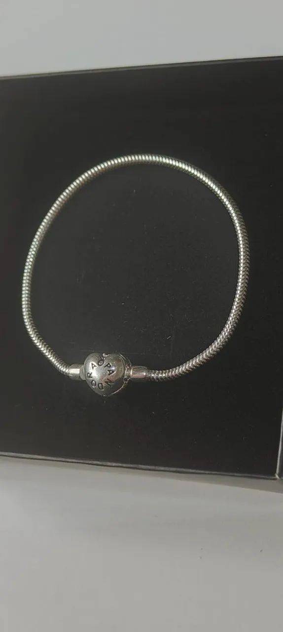 Pulseira Pandora Prata 925 com Fecho Coração, Nova - Foto 3