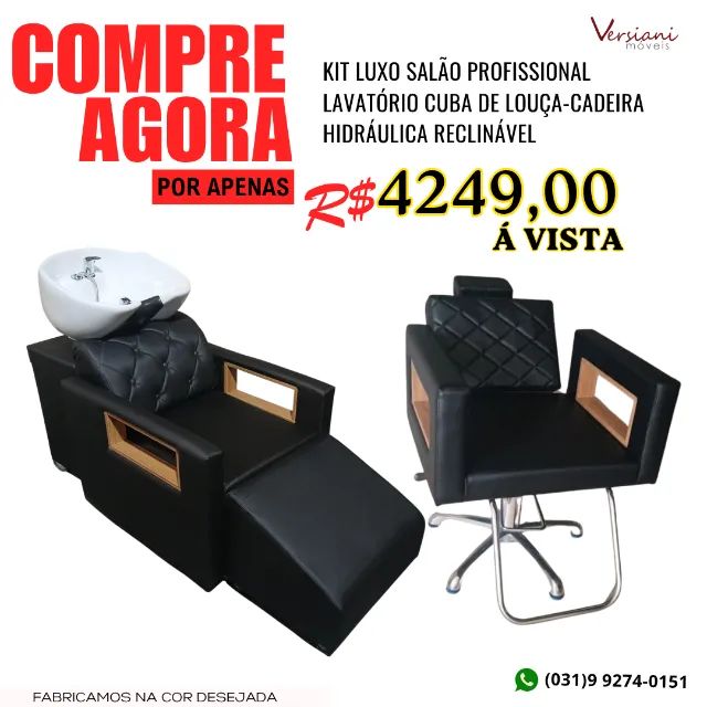 Lavatório para  cabeleireiro e cadeira reclinável  - Foto 2