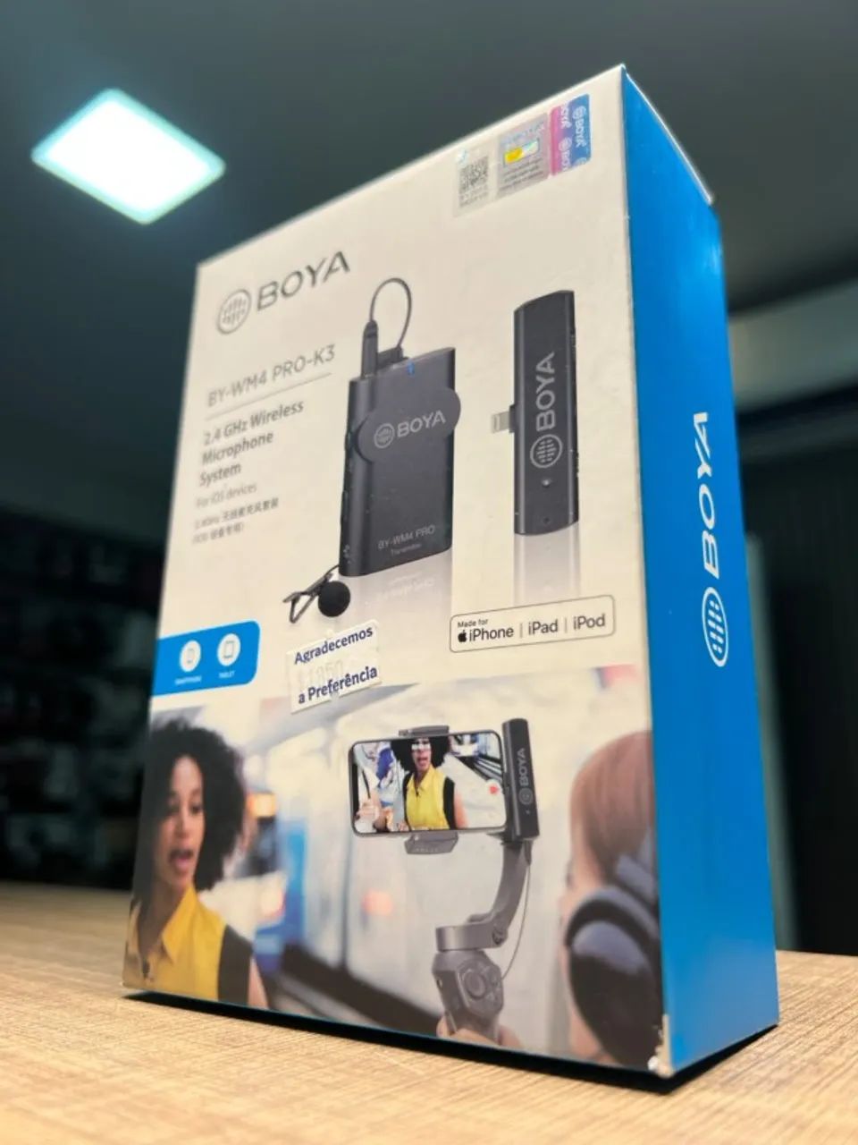 Microfone Boya BY-WM4 PRO-K3 para iPhone