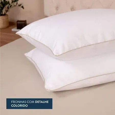 jogo de cama branco/bege 4 peças queen - Foto 2