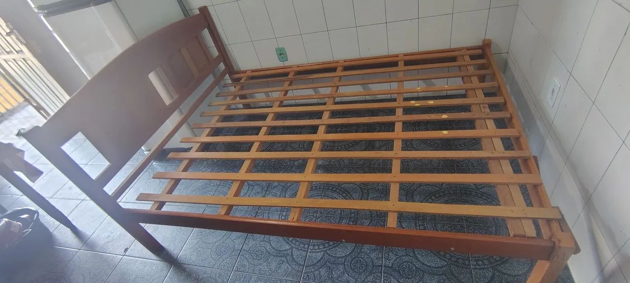 Cama de Madeira Casal (Faço Entrega) - Foto 4