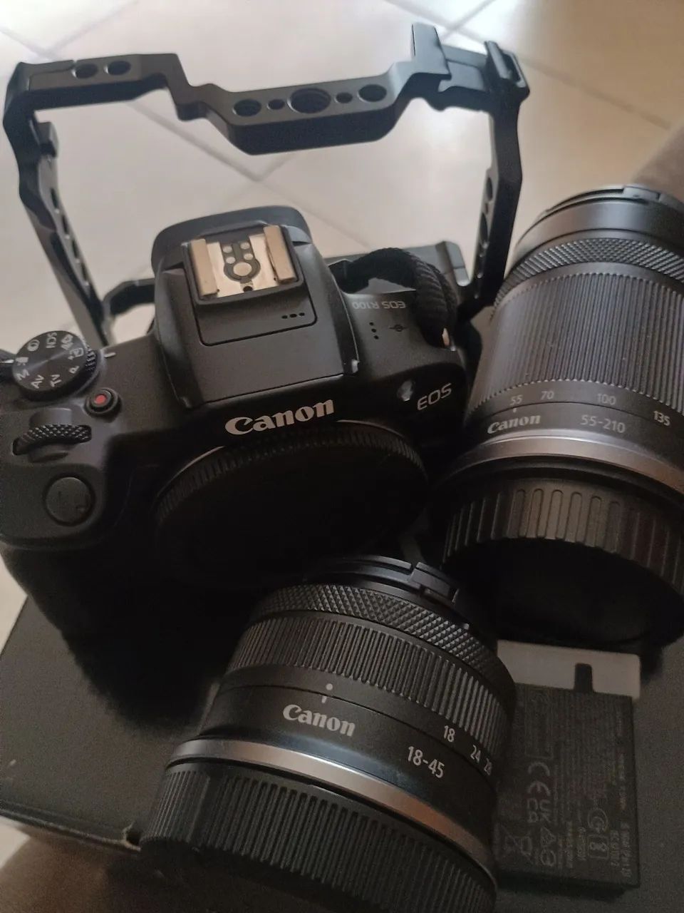 Câmera Canon R100 completa com duas lentes RF  - Foto 5