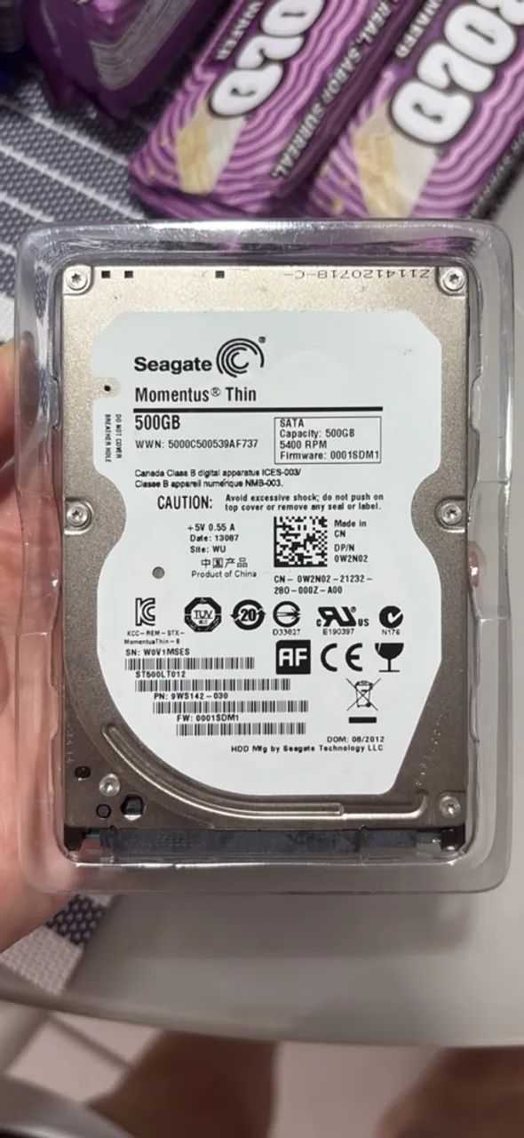 HD para Notebook 500GB Seagate Momentus Thin (SATA 2.5") - Foto 3