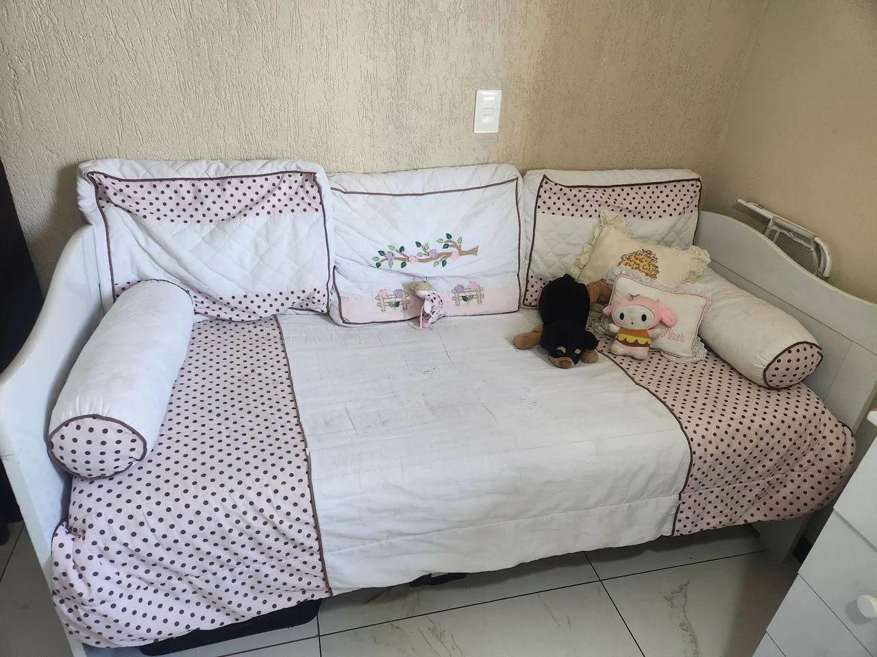 KIT QUARTO DE BEBÊ - BERÇO AMERICANO + CAMA BABÁ + CÔMODA - Foto 6