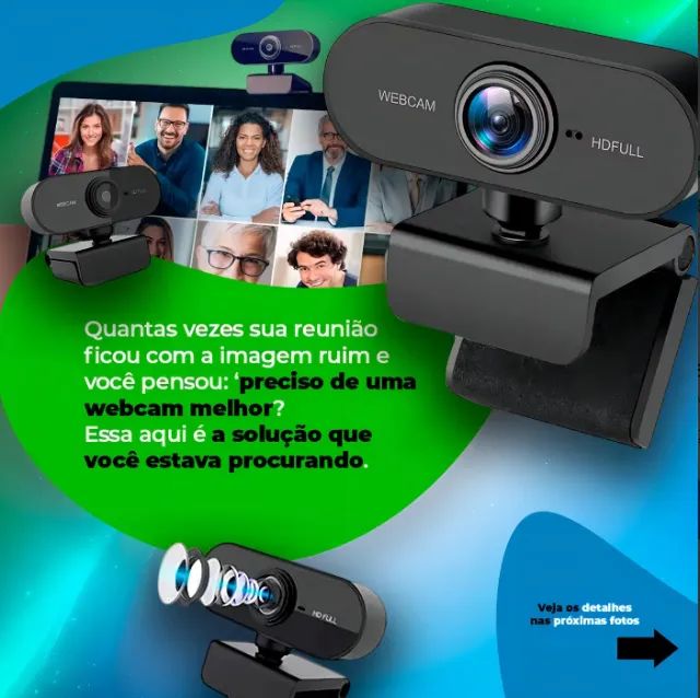 Webcam MaxPro HD com microfone novo, lacrado, com garantia! - Foto 4
